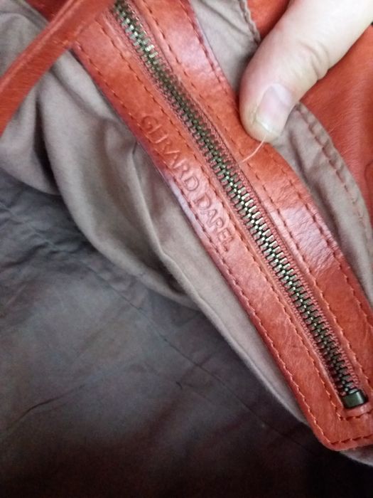 дамска чанта Италианска керемидено червена чанта-естествена кожа