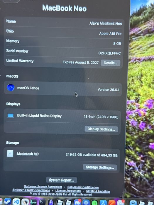 Macbook Neo 512GB Touch ID