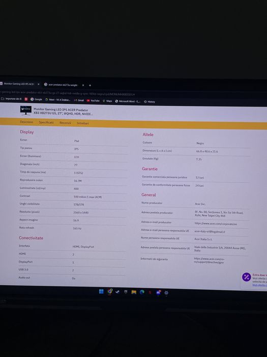 Monitor Acer Predator