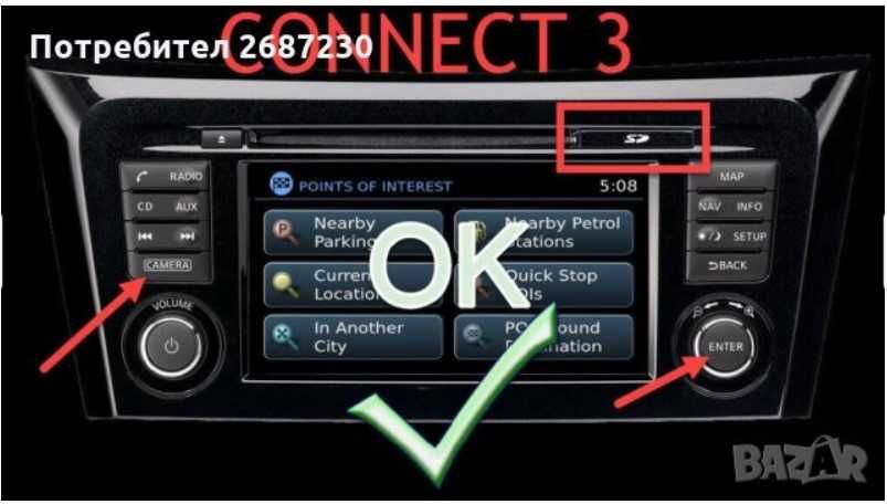 2026 навигация ъпдейт Nissan/Infiniti Нисан SdCard СД Карта map update