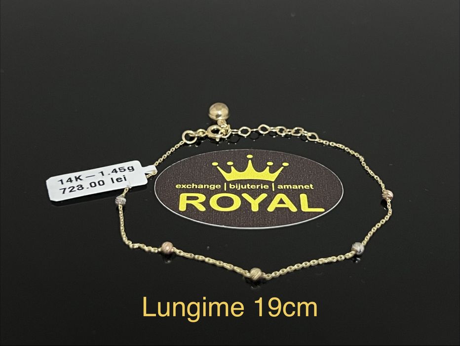 Bijuteria Royal CB : Bratara dama aur nou 14k 1,45gr