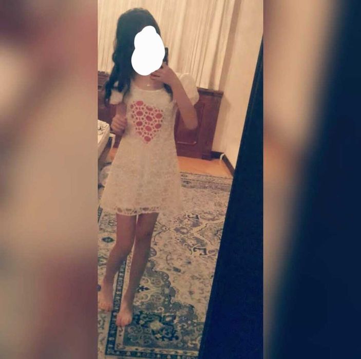 Платье белое с сердцем pussycat