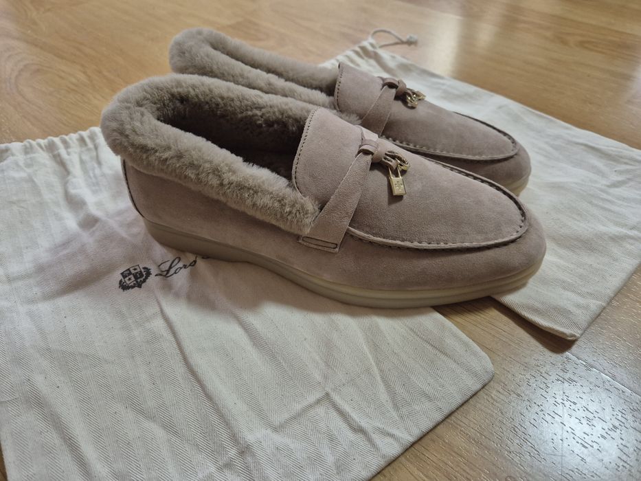 Loro Piana мокасини с ест.пух