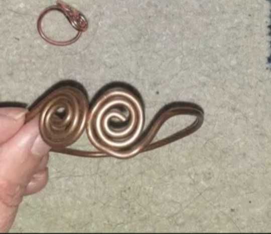 Set bratara si inel din cupru