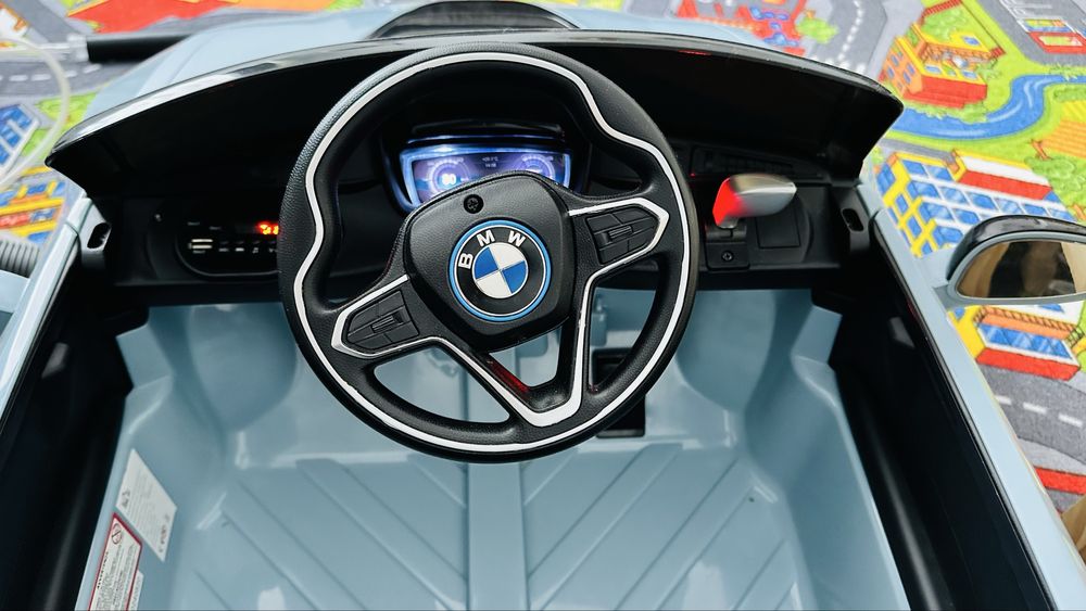Masina Electrica, Homcom, Licenta BMW I8 Coupe, cu telecomanda, MP3, baterie