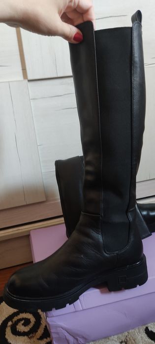 Сапоги длинные теплые