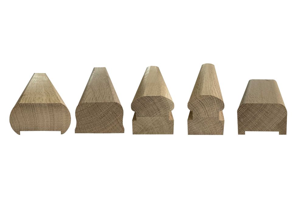 Масивни дъбови стъпала, чела, площадки, первази, парапети, балюстри