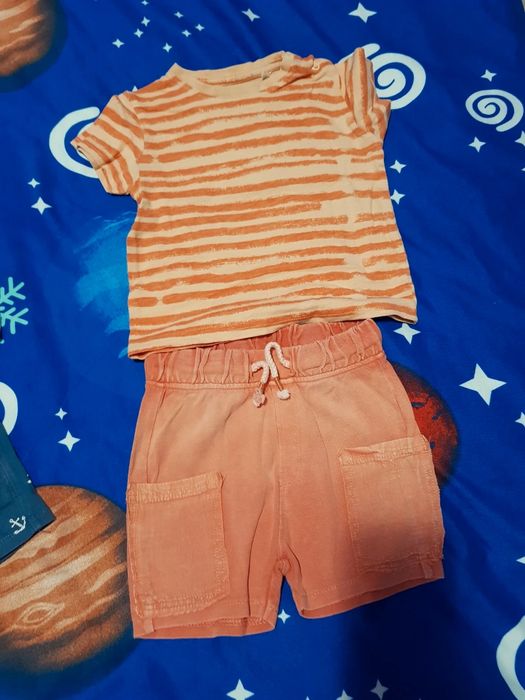 Lot marimea 80 pt vara baieti pantaloni scurti + tricou