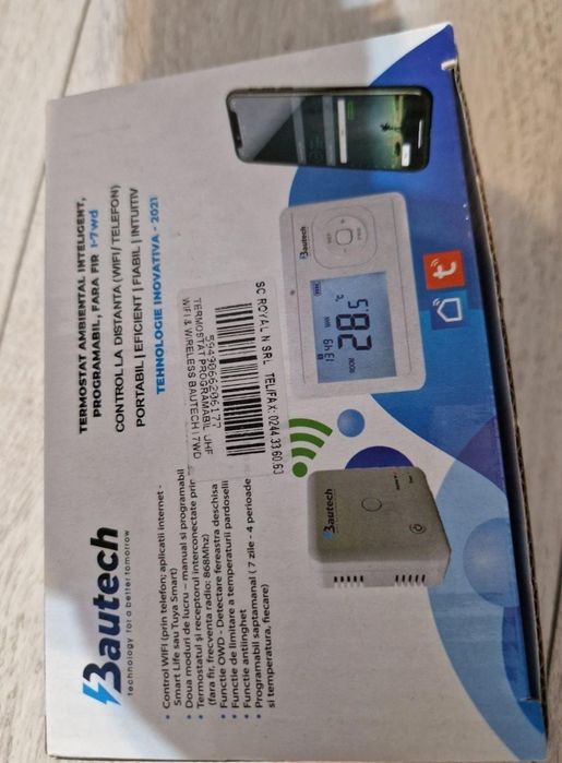 Termostat ambient SMART wireless Bautech i-7wd, Control Telefon/Intern