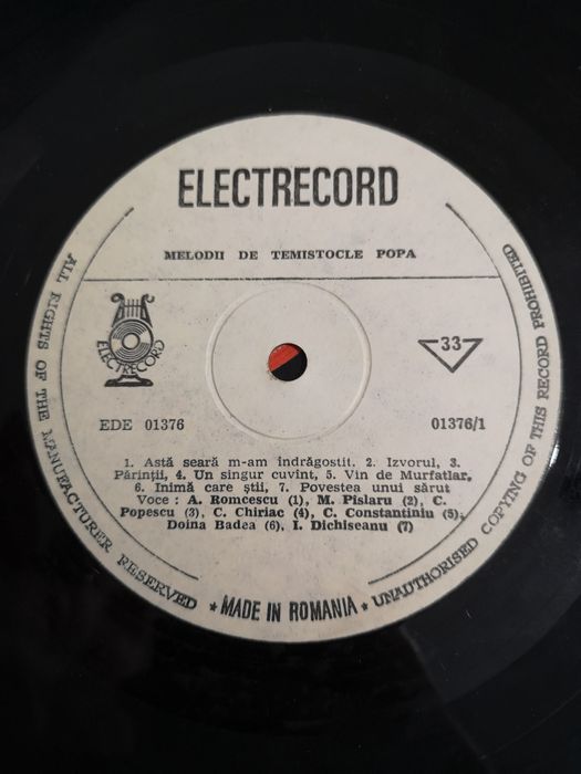 Vinil, melodii de Temistocle Popa
