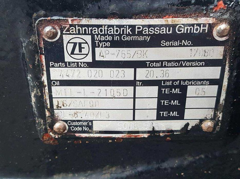 Axa ZF AP-765/BK - Piese de schimb ZF