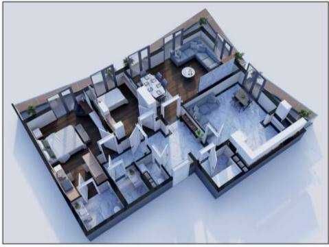 3к кв, 128кв.м с ремонтом Элитный ЖК NUR, Юнусабад р-н, новострой