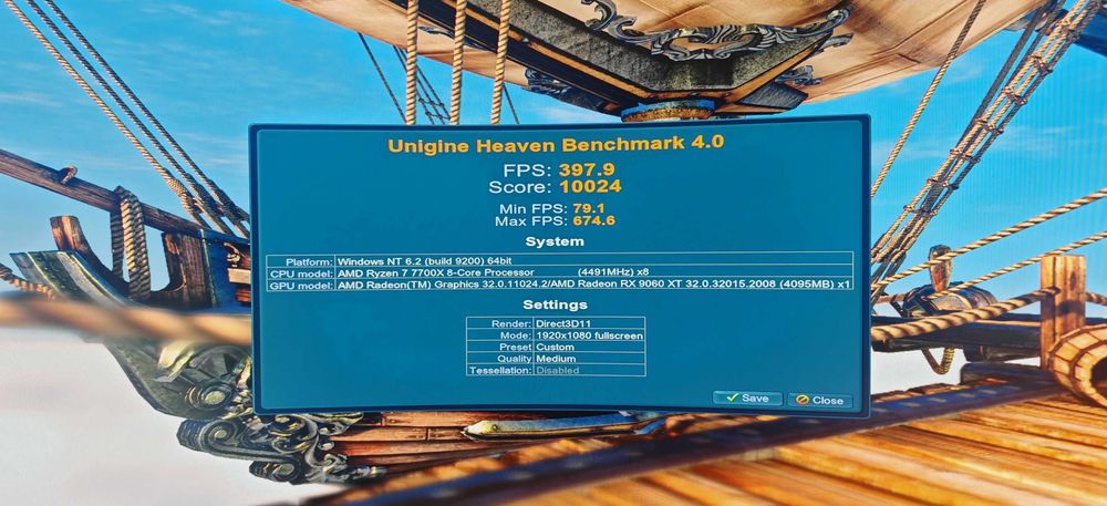 Мощно Геймърско PC Ryzen 7 7700X/32GB/1TB SSD/RX 9060XT/Гаранция