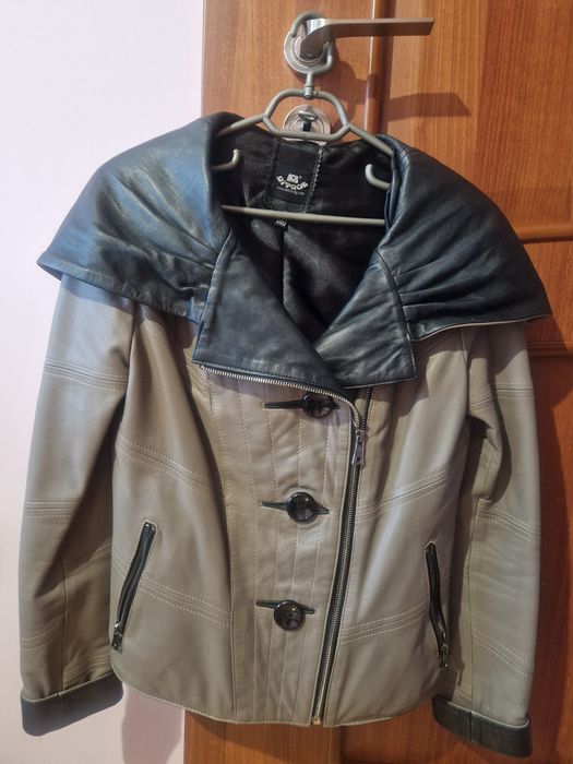 Дамско яке естестмена кожа