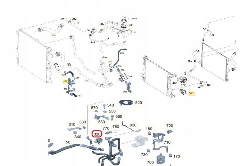 НОВ Оригинален клапан/вентил парно антифриз Mercedes W205, W222, W213