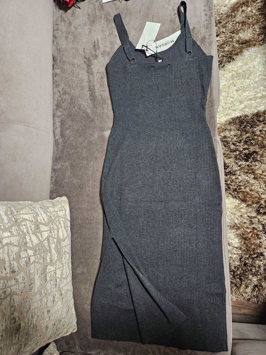 Рокля цвят графит фино плетена Morgan