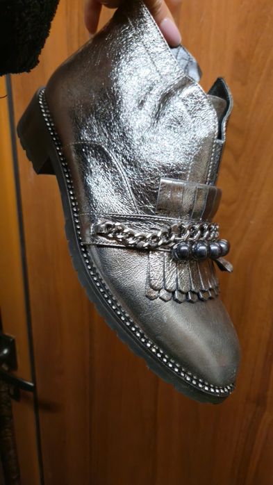 Летни ботуши от велур и естествена кожа