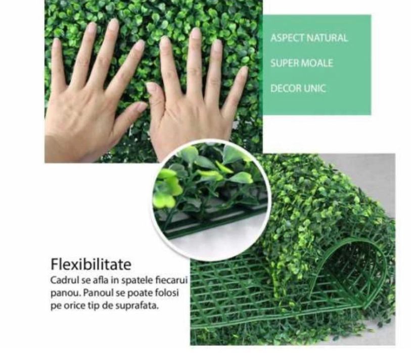 Panou Verdeata covor frunze decorativ verde 60 x 40 cm