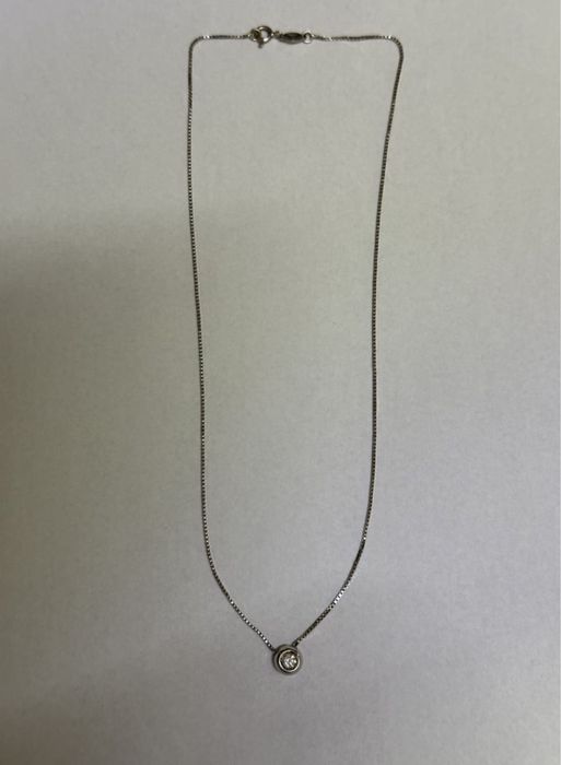 Lant din aur de 18k cu diamant de 0,40 carate GH piesa unicata