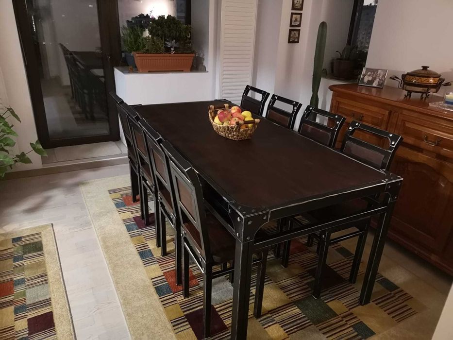 Raft tip biblioteca cu bar sticle- orice dimensiune- STIL INDUSTRIAL