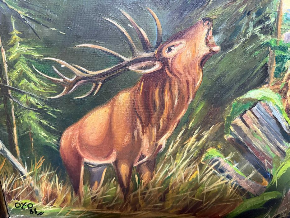 tablou pictat in ulei pe lemn dim 40x52 cm tablou pictat pe lemn  ulei