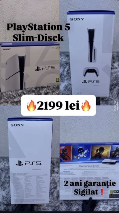 Vând PlayStation 5 Slim Disc Edition – NOU, SIGILAT