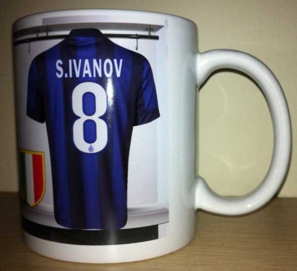 Футблни Фен чаши на Интер с име и номер!Футболна Чаша на FC INTER!
