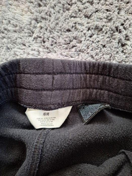 Pantaloni trening H&M,  negri, marimea 13- 14 ani, 164 cm, stare f buna
