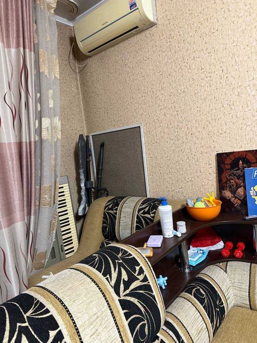 Раскладной диван + кресло + столик