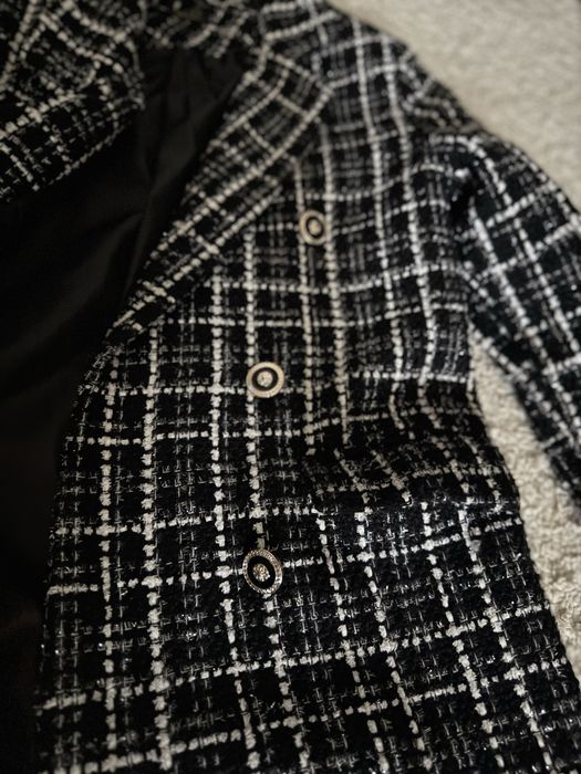 Твидовый двубортный пиджак