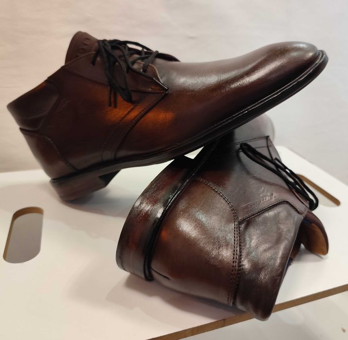 Ghete lace-up premium 43 43.5 LLOYD piele naturala moale maro