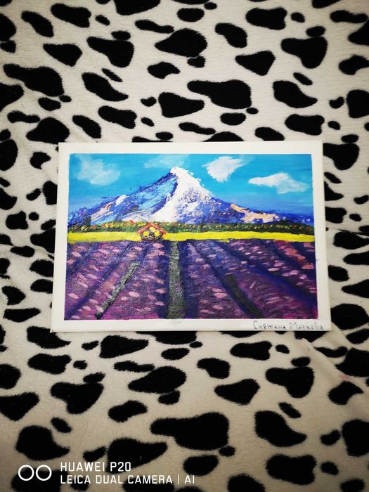 Ръчно рисувана пейзажна картина с размери 35/25см