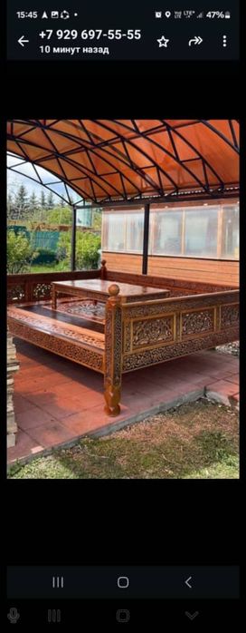 Топчан из ореха новый ручная работа