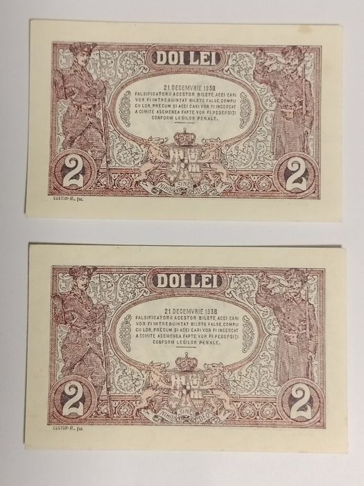 Bancnote de 2 lei 1938