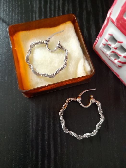 Cercei argint rotunzi