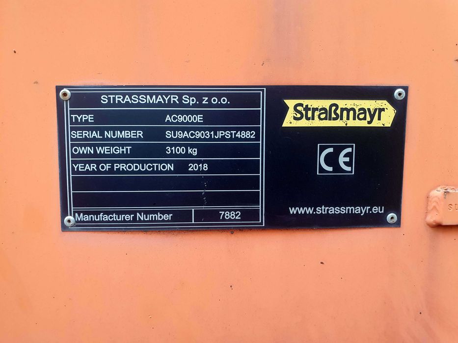 Strassmayr AC 9000 E Termo-Container, pentru asfalt finisor, emulsie