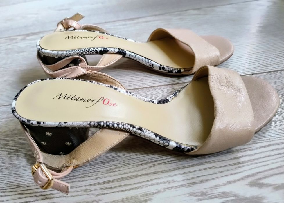 Дамски кожени сандали, френски "Metamorf'Ose", 36,5 EU