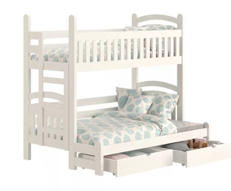 Pat suprapus copii  din lemn masiv