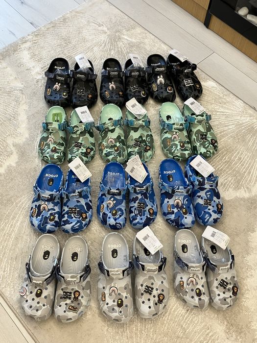 Crocs X Bape (Silver,Black,Blue,Green)