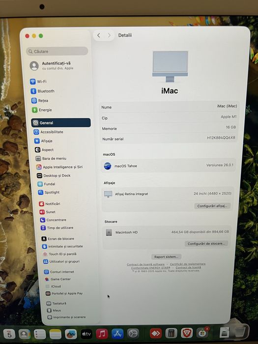 iMac M1 1TB 16GB RAM 4xUSBC