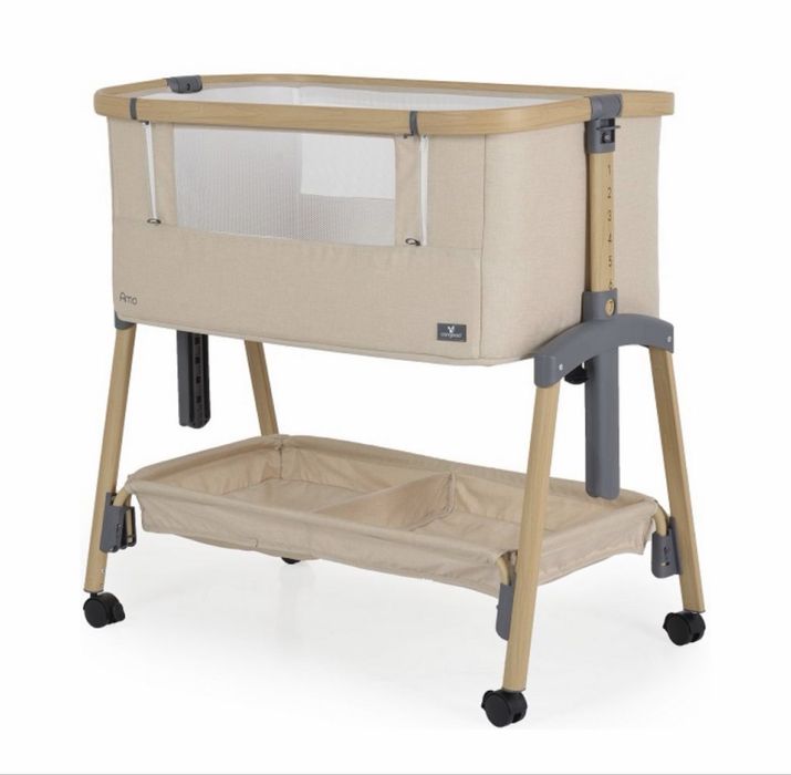Бебешка кошара с подвижна преграда Cangaroo - Amo, бежова