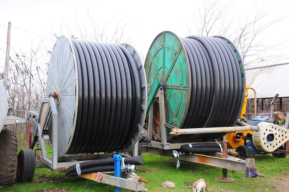 Tambur irigatii zincat tub 400ml/Φ110 mm calare hidraulica, pe turbina