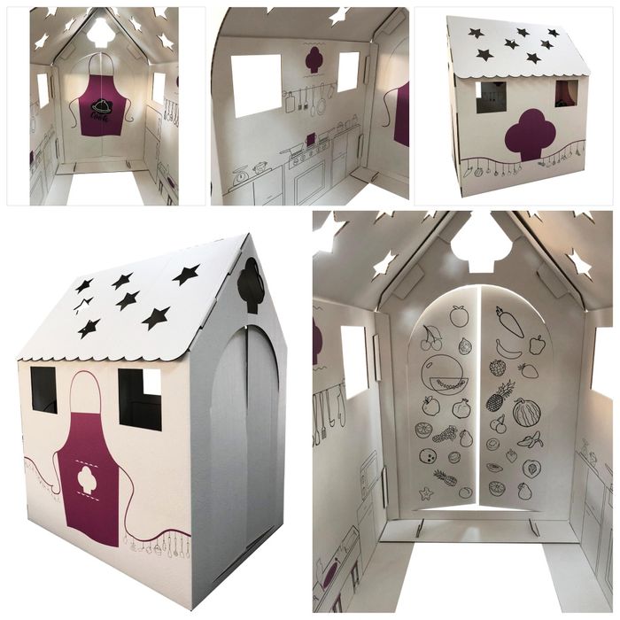Картонени къщички за рисуване и игра