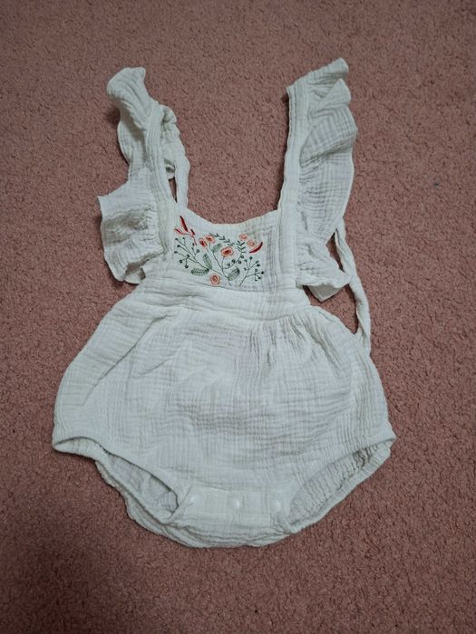 Salopeta muselina vara fetite 0-3 luni