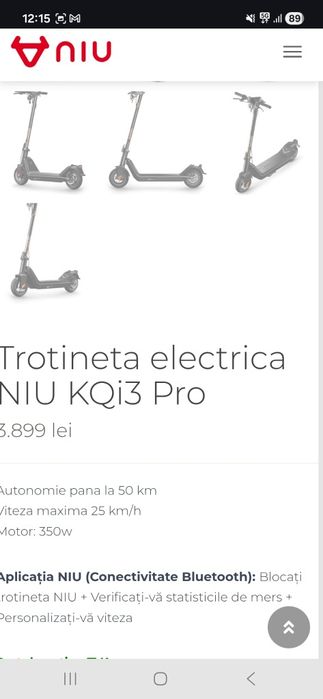 Trotineta electrica NYU KQI3.PRO