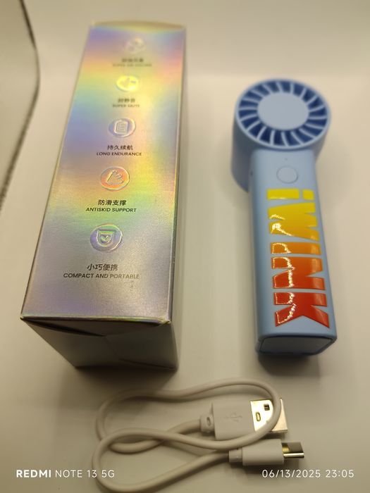 Портативный вентилятор  3 скорости usb