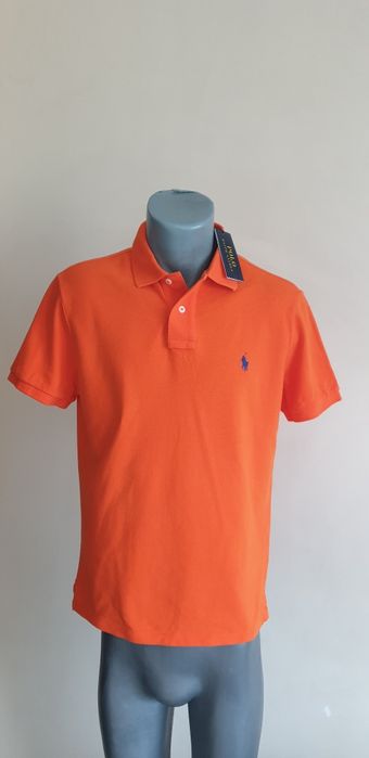 POLO Ralph Lauren Pique Cotton Custom Slim Fit  M НОВО ОРИГИНАЛ Мъжка Тениска