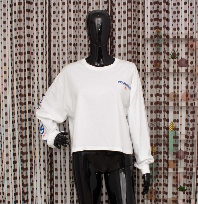 Polo Sport Ralph Lauren Оригинална дамска блуза бяла кроп топ XL