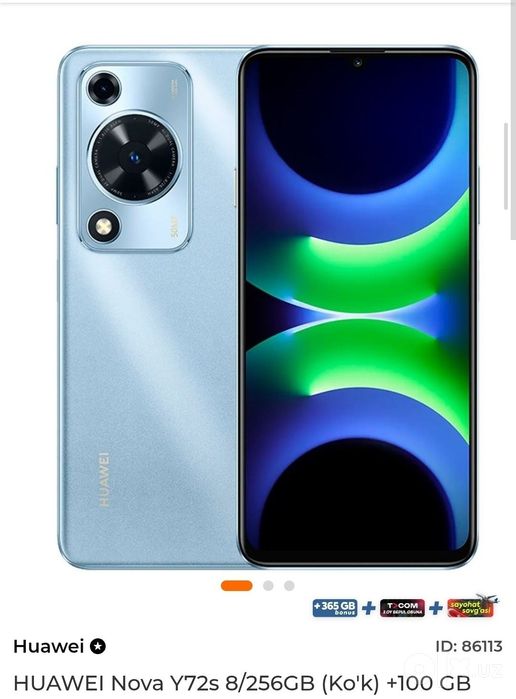 Huawei Nova y 72 s telefon i sirochna sotiliadi