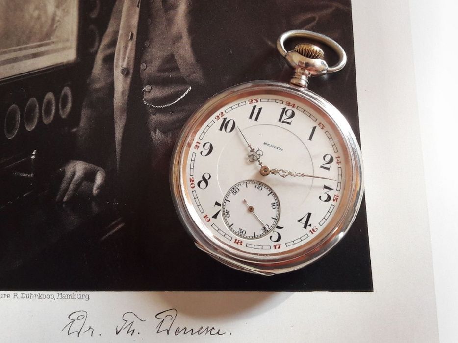 Часы карманные Lanco 1920е гг обтяжка золотом! Недорого!